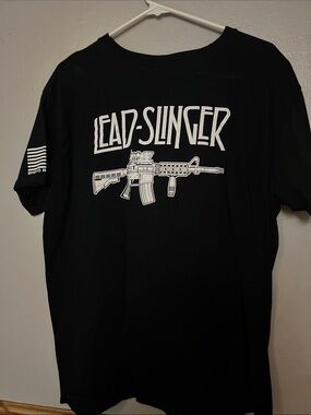Lead-Slinger Graphic Tee in Black